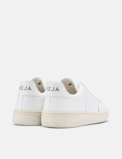 Shop Veja V-12 Leather Trainers In White