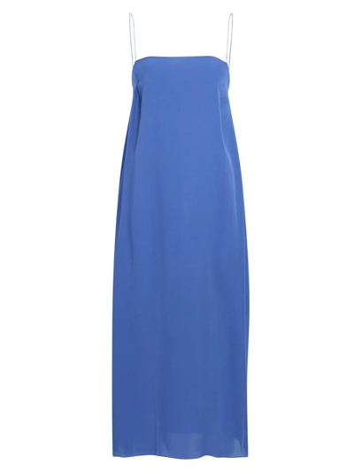Shop Khaite Women's Sicily Shift Maxi Dress In Blue Iris