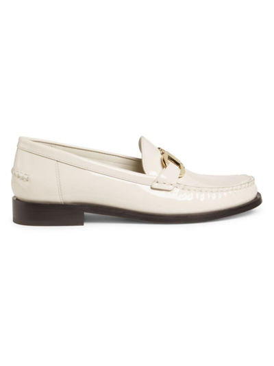 Shop Ferragamo Women's Maryan Leather Loafers In Mascarpone