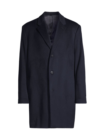 Shop Saks Fifth Avenue Men's Collection Classic Cashmere Topcoat In Navy