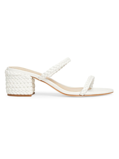 Shop Saks Fifth Avenue Women's Strappy 60mm Leather Sandals In White