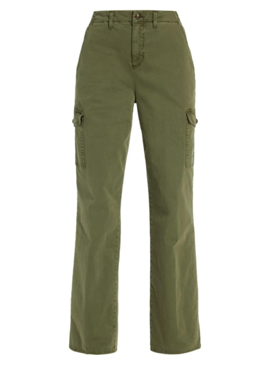 Shop L Agence Women's Channing Cotton Twill Straight-leg Pants In Brigade