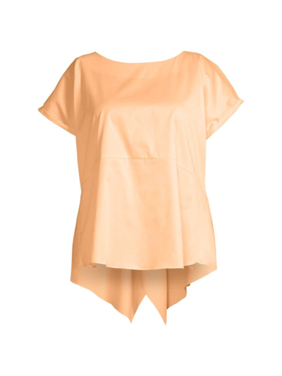 Shop Harshman, Plus Size Women's Monnier Cotton Blouse In Apricot Ice