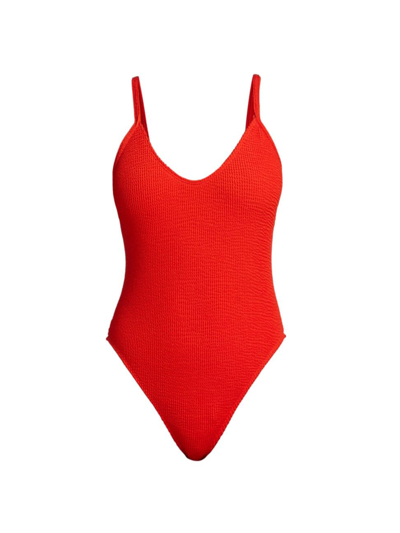 Shop Good American Women's Always Fits One-piece Swimsuit In Bright Poppy
