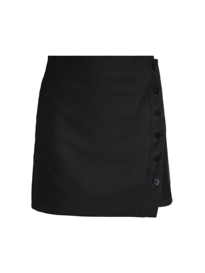 Shop Loulou Studio Women's Mahaz Asymmetric Wool Skirt In Black