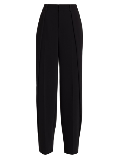 Shop Cinq À Sept Women's Becca Pleated Wide-leg Pants In Black