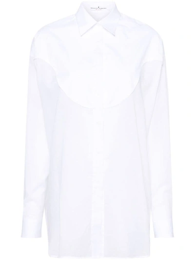 Shop Ermanno Scervino Semi-transparent Shirt In White