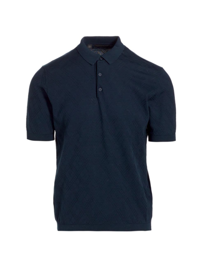 Shop Saks Fifth Avenue Men's Collection Cotton Polo Shirt In Navy