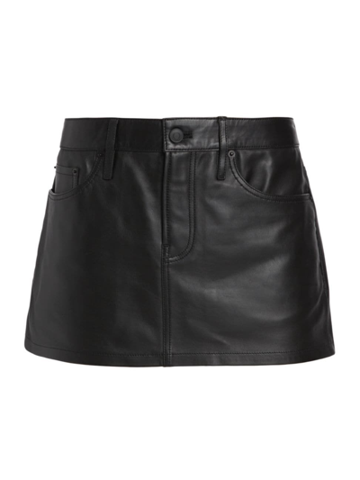 Shop Wardrobe.nyc Women's Leather Five-pocket Miniskirt In Black
