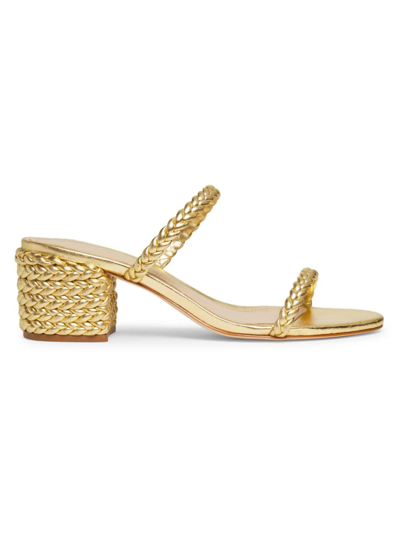 Shop Saks Fifth Avenue Women's 60mm Nappa Leather Sandals In Gold