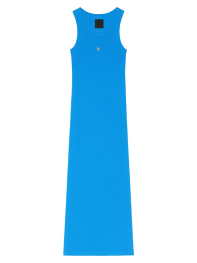 Shop Givenchy Women's Tank Dress In Knit In Moroccan Blue