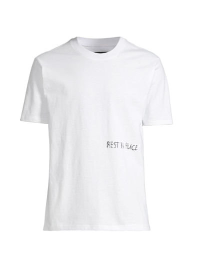 Shop Rta Men's Liam Graphic Crewneck T-shirt In White