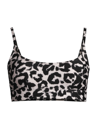 Shop Change Of Scenery Women's Erika Scoop Bralette Bikini Top In Mia Leopard