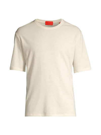 Shop Isaia Men's Oversized Crewneck T-shirt In Oatmeal