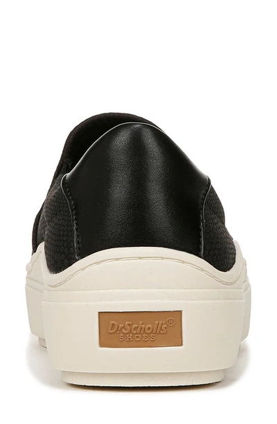 Shop Dr. Scholl's Time Off Slip-on Sneaker In Black Faux Leather