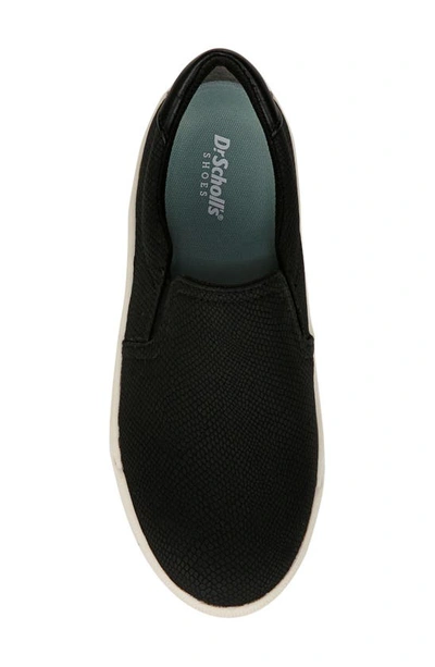 Shop Dr. Scholl's Time Off Slip-on Sneaker In Black Faux Leather