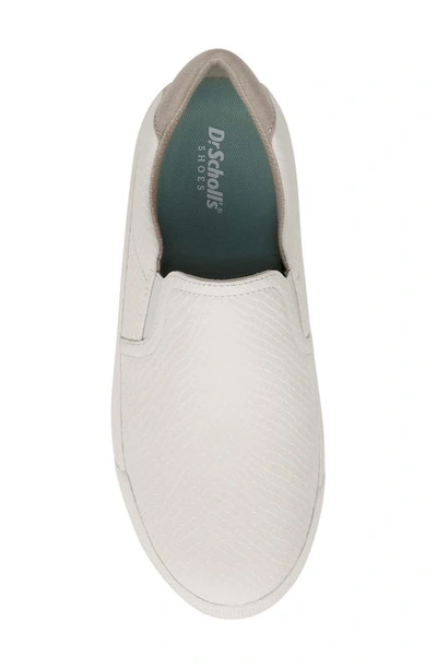 Shop Dr. Scholl's Time Off Slip-on Sneaker In White Faux Leather