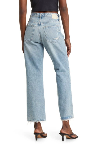 Ag Kinsley Ripped High Waist Ankle Flare Jeans In Idyllic Destructed