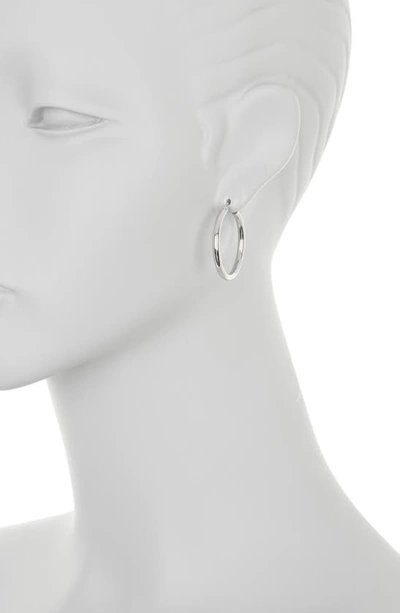 Shop Argento Vivo Sterling Silver Medium Tube Hoop Earrings In Silver