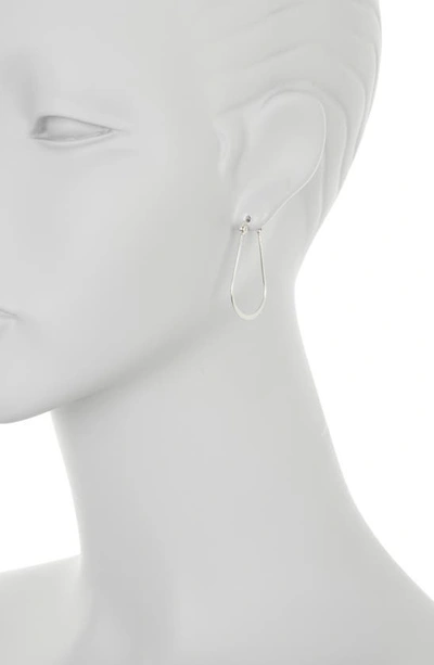 Shop Argento Vivo Sterling Silver Oval Hoop Earrings In Silver