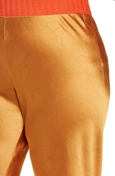 Vince Satin Bias Cut Pants In Burnt Orange