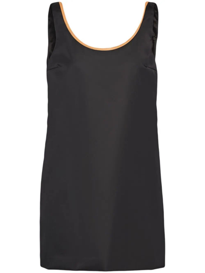 Shop Prada Re-nylon Mini-dress In Black