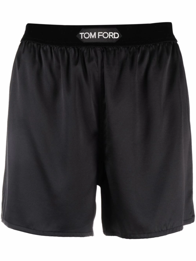 Shop Tom Ford Boxers With Logo In Black