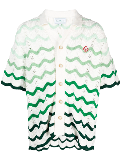 Shop Casablanca Shirt With Shaded Effect In Green