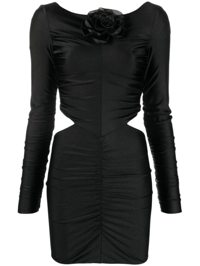 Shop Giuseppe Di Morabito Short Dress With Cut-out Detail In Black