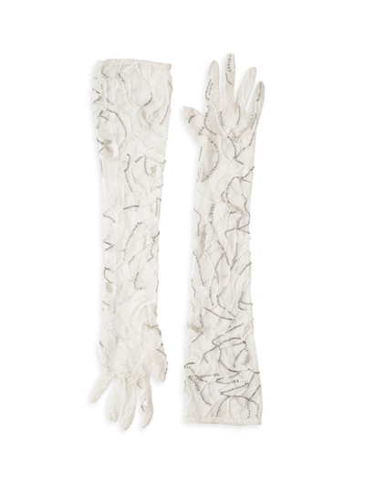 Shop Retroféte Women's Royce Gloves In White