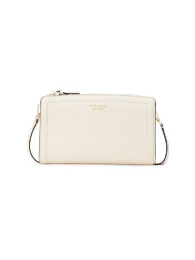 Shop Kate Spade Women's Small Knot Leather Crossbody Bag In Milk Glass