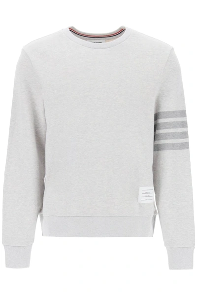 Shop Thom Browne Cotton 4 Bar Sweatshirt In Grey