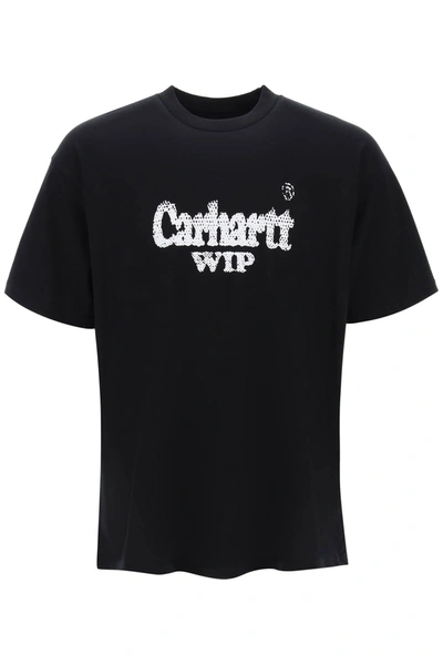 Shop Carhartt Spree Halftone Printed T Shirt In Black