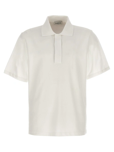 Shop Lanvin Logo Shirt Polo In White