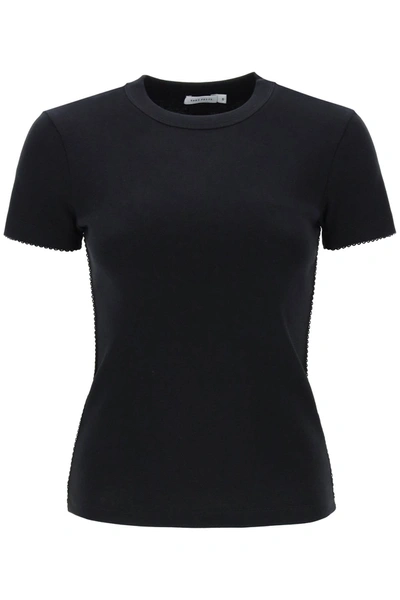 Shop Saks Potts Uma T Shirt With Picot Details In Black