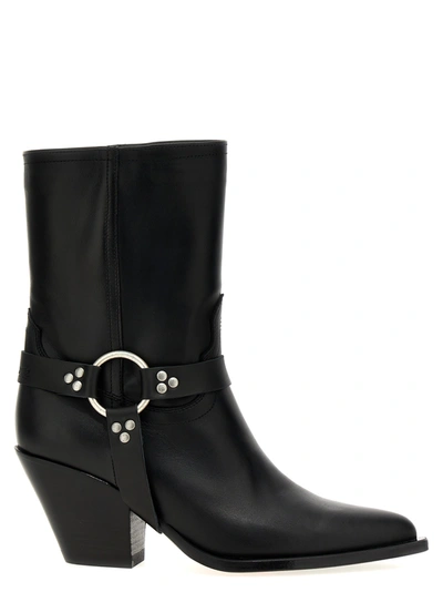 Shop Sonora Atoka Belt Boots, Ankle Boots In Black