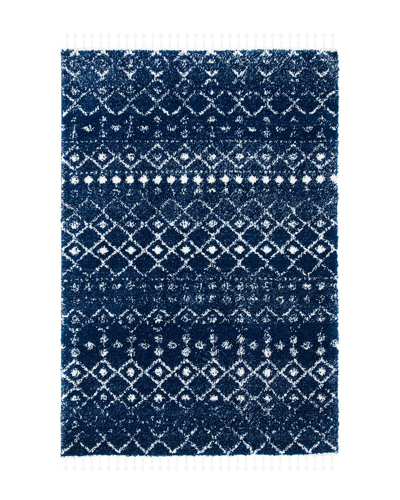 Shop Safavieh Berber Fringe Shag Area Rug In Navy