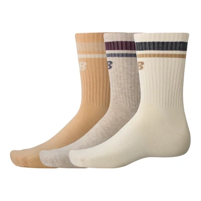 Shop New Balance Unisex Essentials Line Midcalf 3 Pack Midcalf Socks In Print/pattern/misc