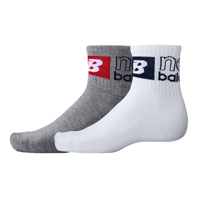 Shop New Balance Unisex Sports Essentials Ankle Socks 2 Pack In Print/pattern/misc