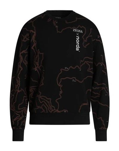 Shop Zegna X Norda Man Sweatshirt Black Size S Cotton