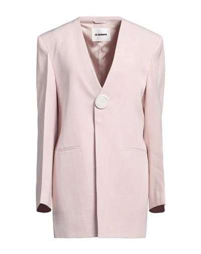 Shop Jil Sander Woman Blazer Pink Size 4 Viscose, Silk