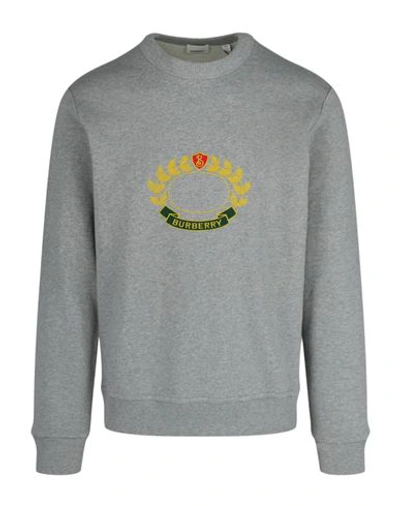 Shop Burberry Oak Leaf Crest Sweater Man Sweatshirt Grey Size S Cotton