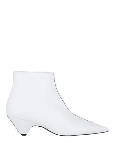 Shop Stella Mccartney Ariane Ankle Boots Woman Ankle Boots White Size 7 Polyurethane, Polyester