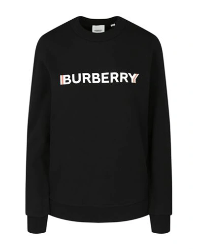 Burberry Black Stretch Cotton Oversize Sweater In Black