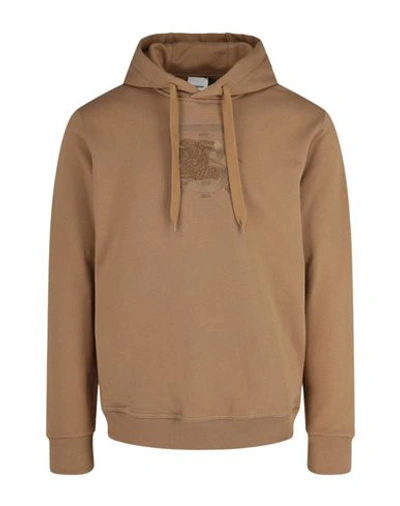 Burberry Monogram Logo Hoodie Sweatshirts Man Sweatshirt Brown Size L Cotton In Brown