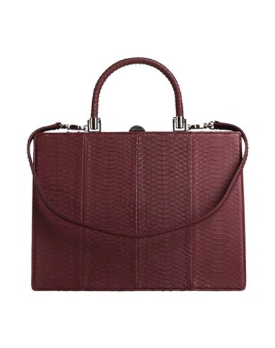 Shop Rodo Woman Handbag Burgundy Size - Leather In Red
