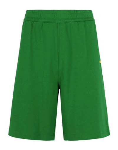 Shop Burberry Knit Bermuda Shorts Man Shorts & Bermuda Shorts Green Size Xxl Cotton