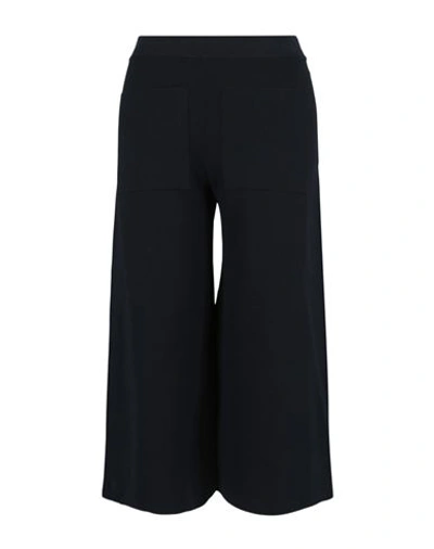 Shop Stella Mccartney Wide-leg Knit Trousers Woman Pants Blue Size 8-10 Viscose, Polyester