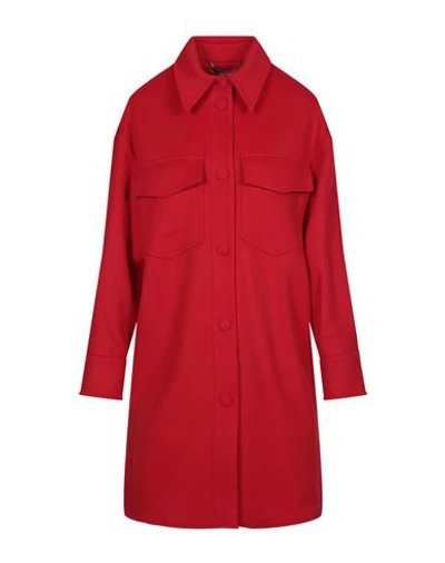 Shop Stella Mccartney Kerry Button-up Wool Coat Woman Coat Red Size 8-10 Wool
