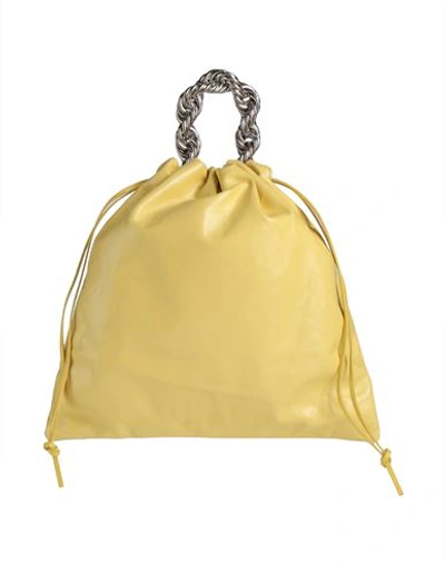 Shop Jil Sander Woman Handbag Yellow Size - Leather